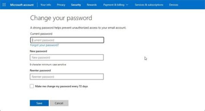 Change password Change password