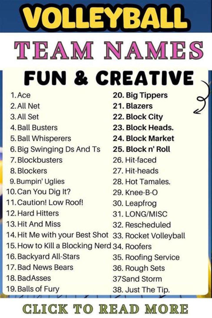 clever volleyball team names clever volleyball team names