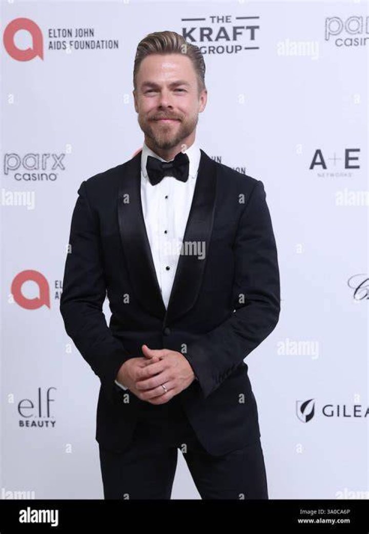 Derek Hough at the Elton John AIDS Foundation's 30th Annual Academy Awards Viewing Party on March 27, 2022