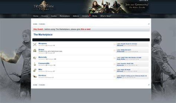 Elder Scrolls Online Marketplace Forums