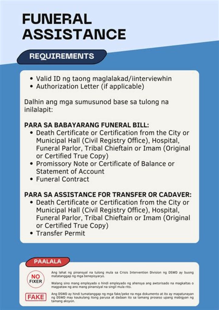 financial assistance for cremation