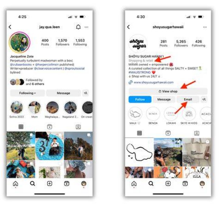 instagram account