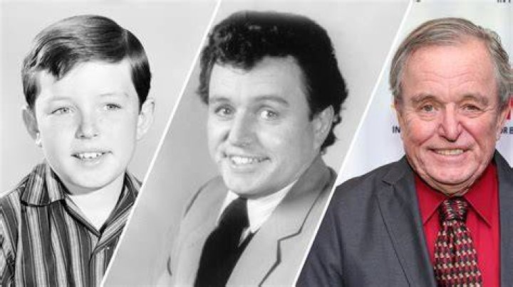 Jerry Mathers posing with his first grandchildren.