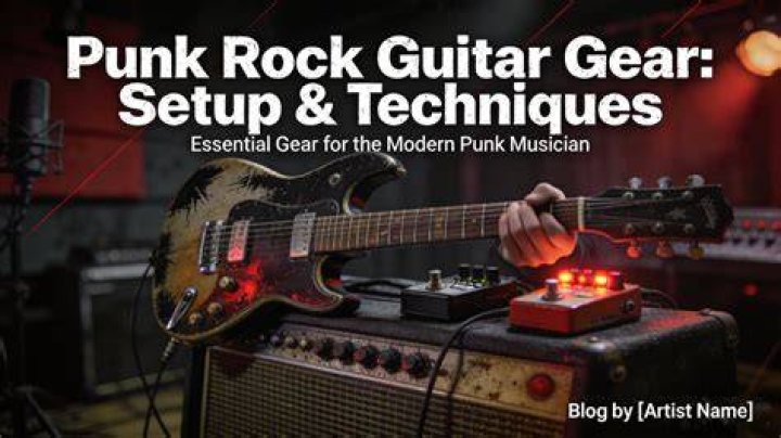 Learn punk electric guitar techniques and power chords lesson Green Day inspired music - punk music chords