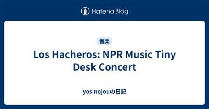 Los Hacheros: NPR Music Tiny Desk Concert - popular modern cumbia songs
