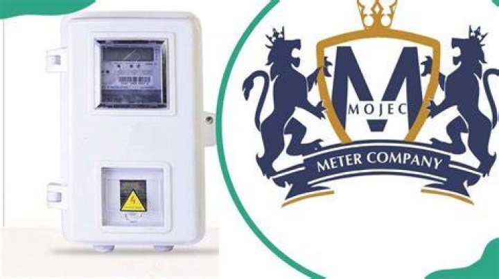 MOJEC prepaid meter (L). Logo of MOJEC International Limited (R) MOJEC prepaid meter (L). Logo of MOJEC International Limited (R)