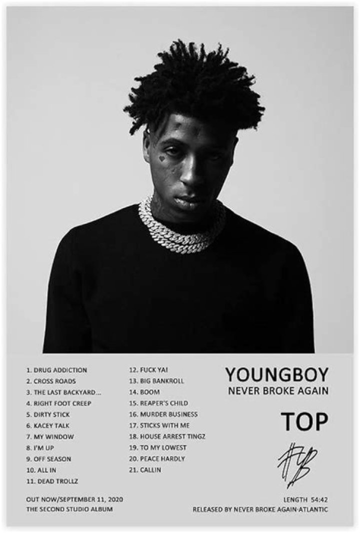 NBA YoungBoy in front of a building (L), NBA YounBoy performing at Champions Square in New Orleans, Louisiana (R).