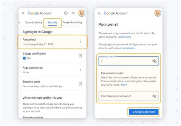 New e-mail password New e-mail password