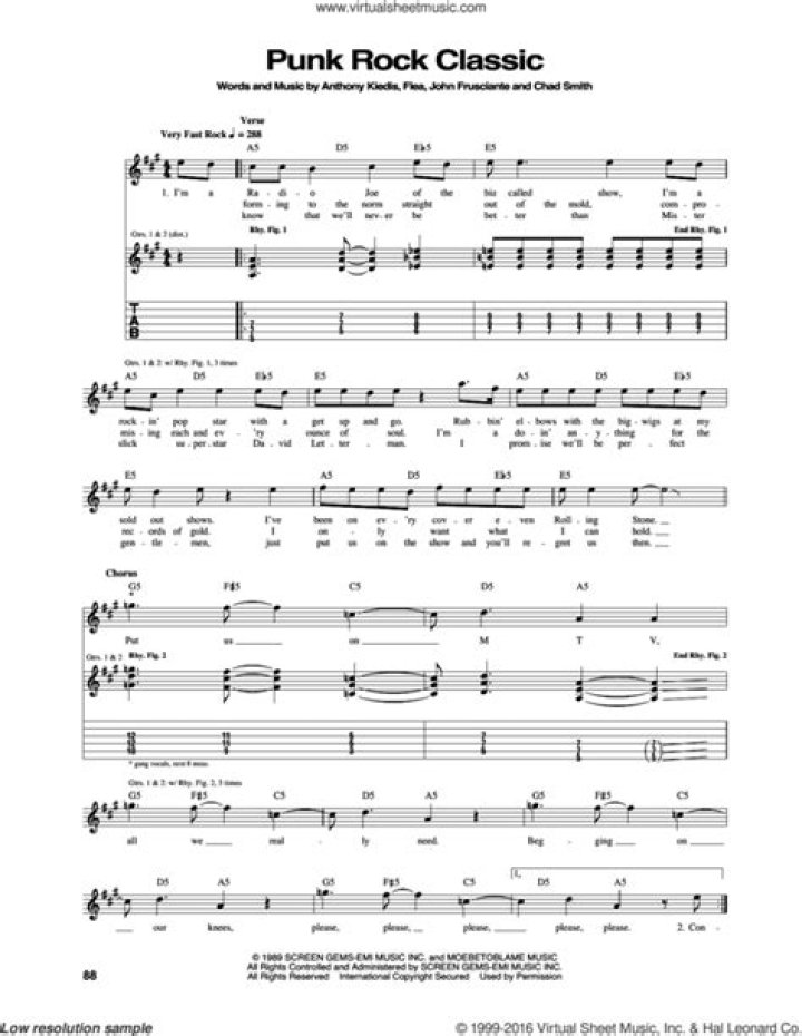 Punk Songs Chords | Popnable