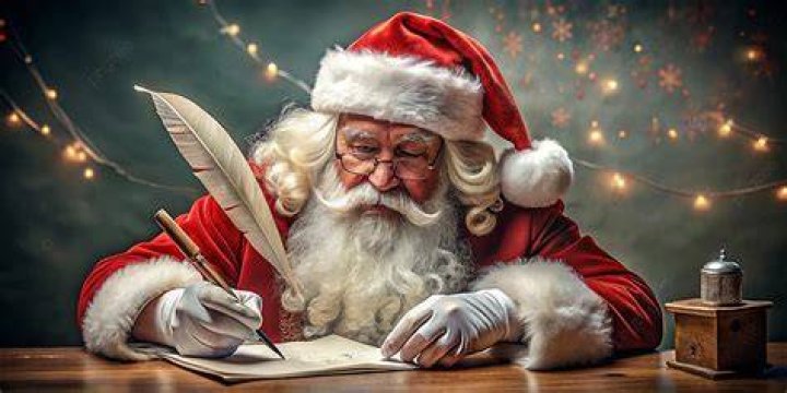 Santa Claus writing a list
