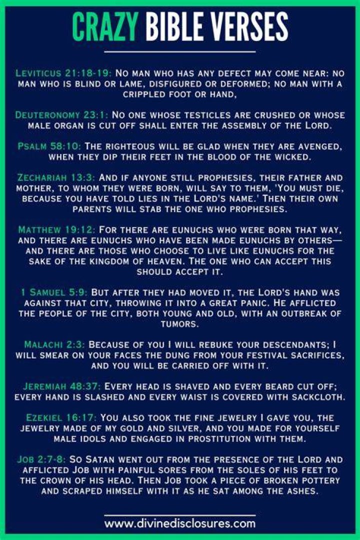 Weird Bible verses Weird Bible verses