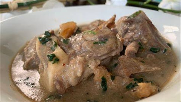 White soup with goat meat White soup with goat meat