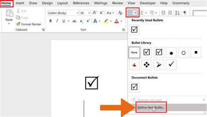 Word insert checkbox Word insert checkbox